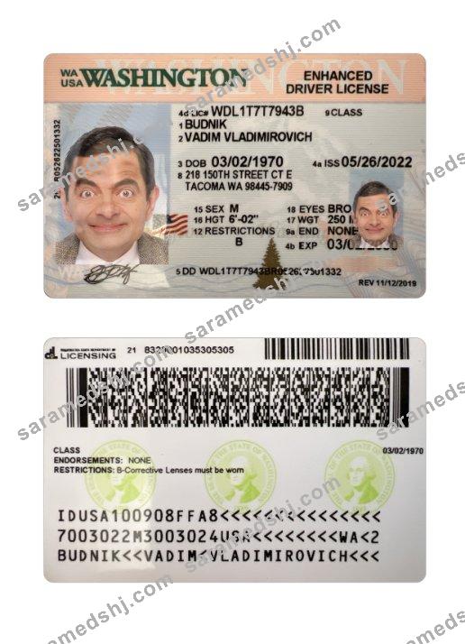 USA Washington driving license 2022-present